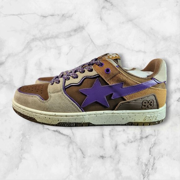 men's bape Sk8 Sta #7 M2 sneakers 'Outdoor Pack - size 10 - Brown Purple - Picture 2 of 8